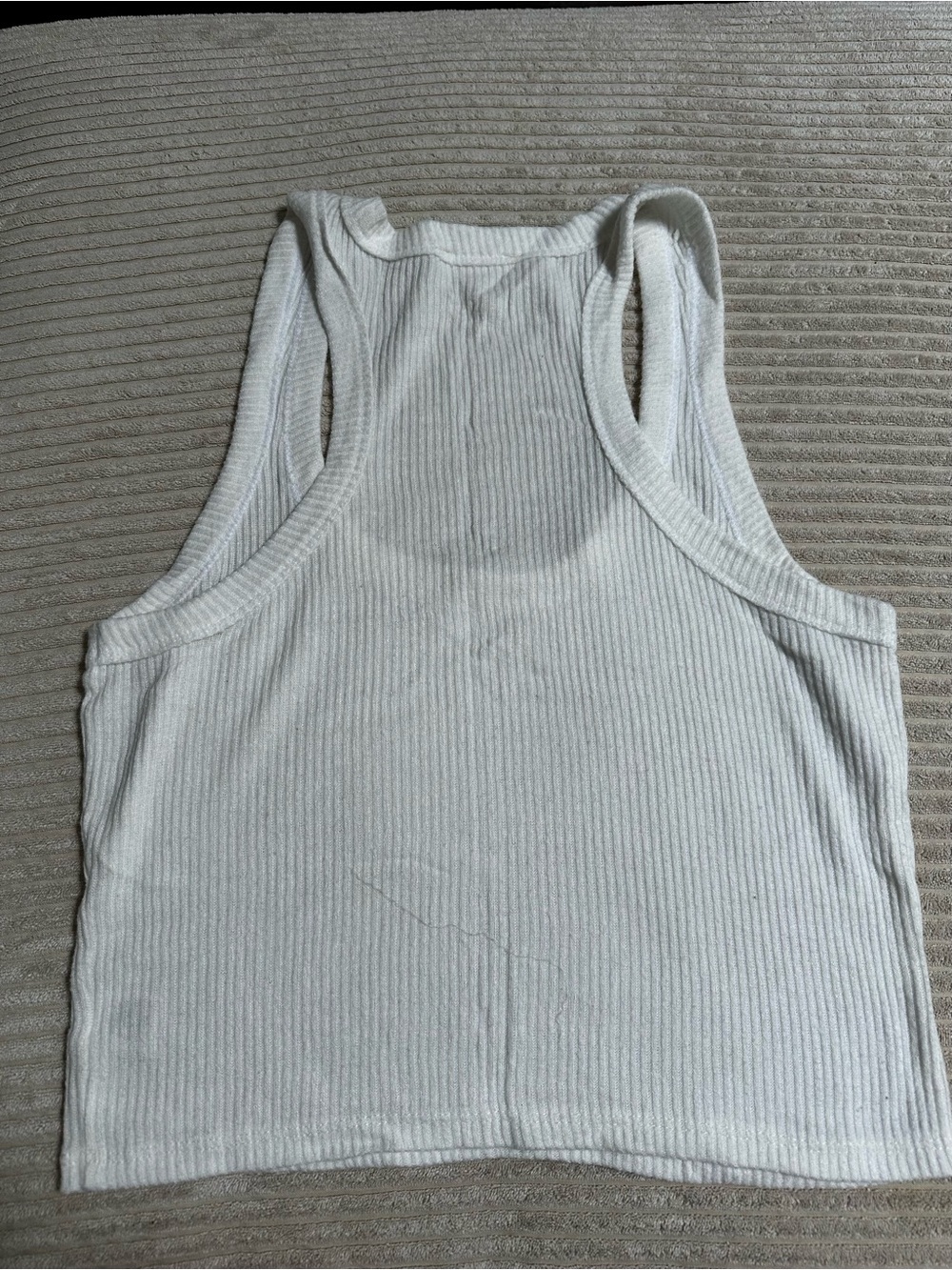 Altar'd State White Ribbed Racerback Tank - Picture 3 of 3